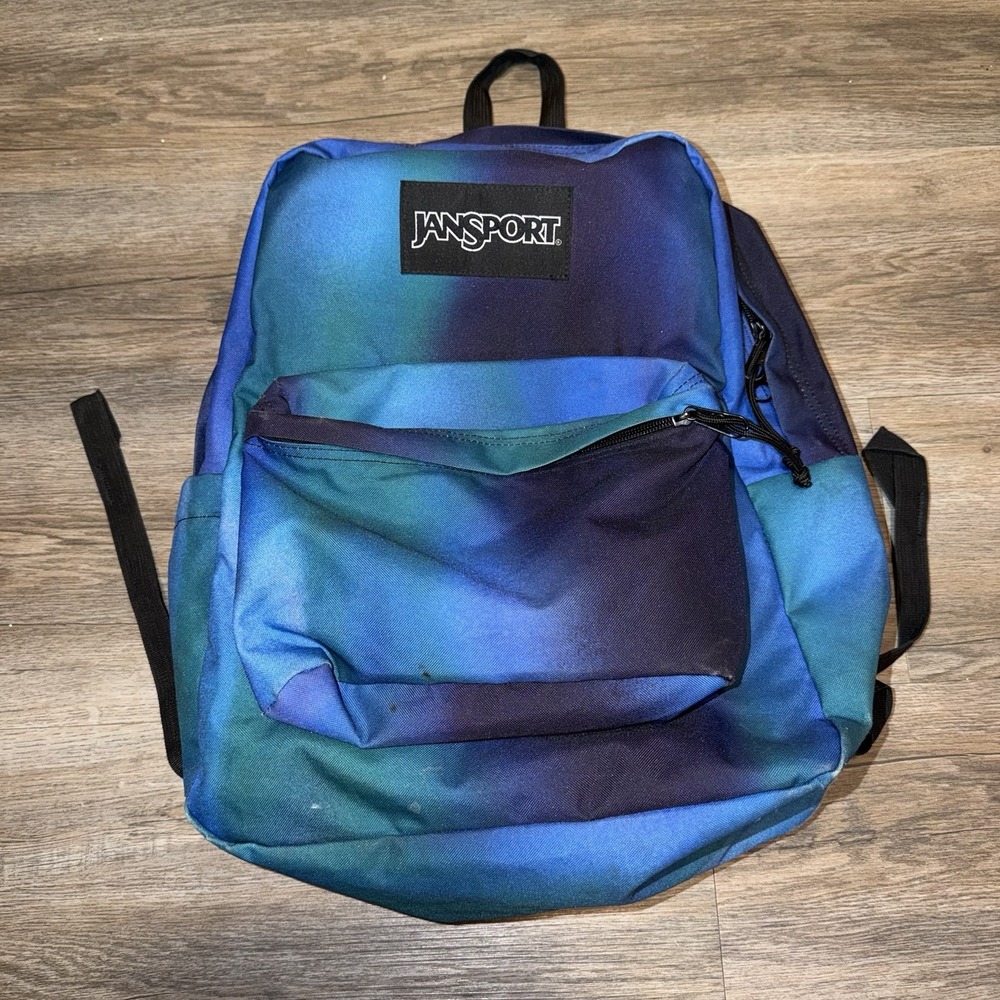 Jansport Backpack Superbreak Laptop Back To School Book Bag Summertime Used